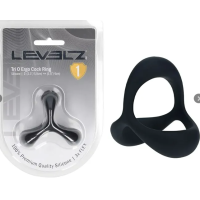LEVELZ Tri O Ergo Silicone Cock Ring - Black